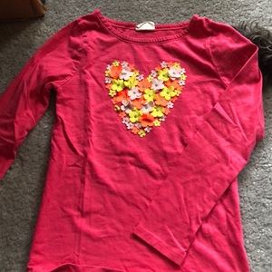 Mini Boden long sleeve shirt with flowers, 9-10y